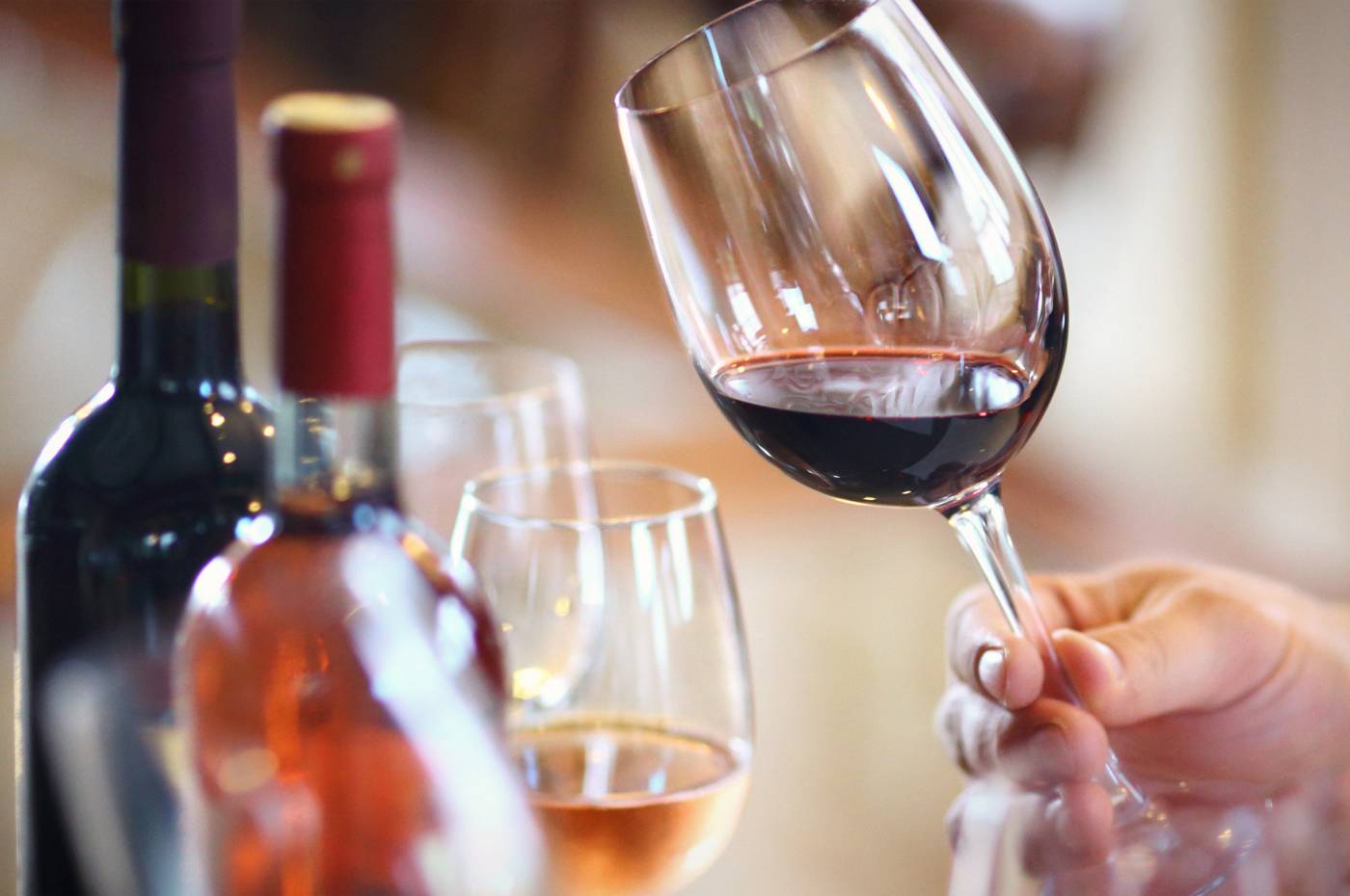 Como segurar a taça de vinho