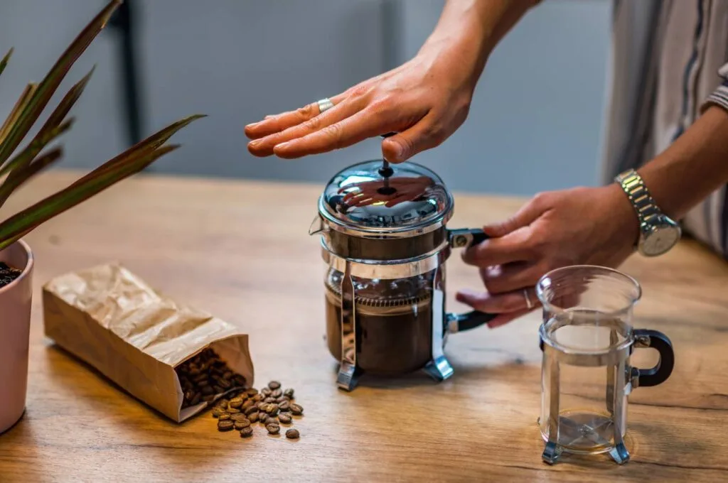 A prensa francesa é um dos tipos de preparo de café